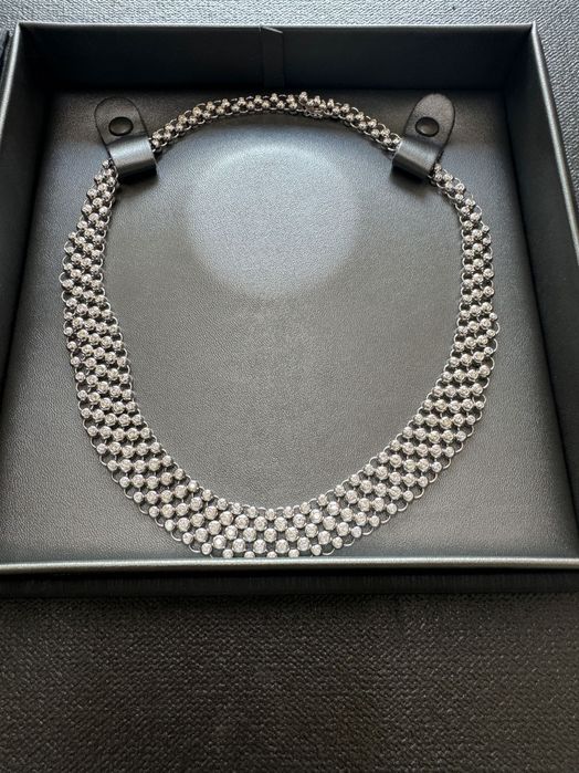 Прекрасно Италианско 18К Златно Колие 96г с 15К Диаманти; Топ Цена!