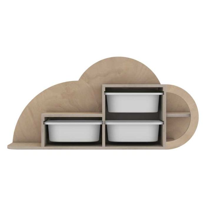 Рафт, HM18227.03, Бял, Дърво, 98х22.5х48см.