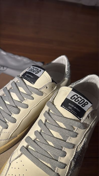 Golden Goose Superstar – alb cu stea argintie