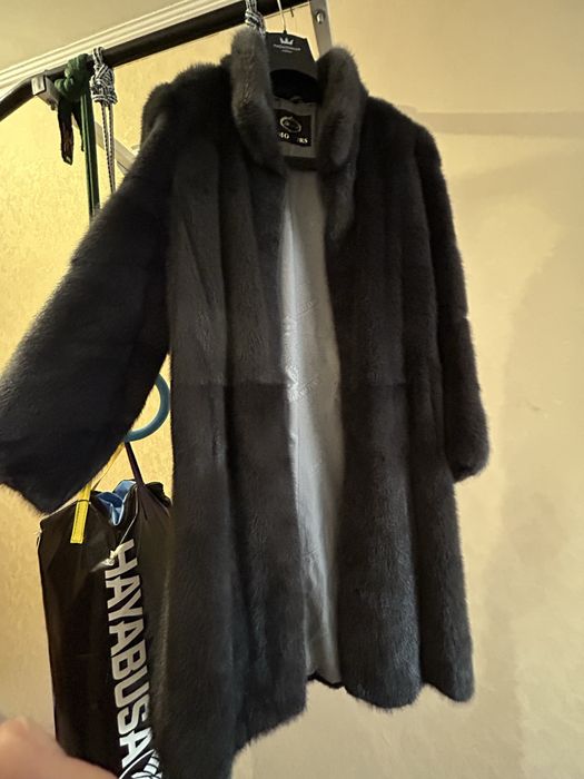 Норковая шуба без капюшона