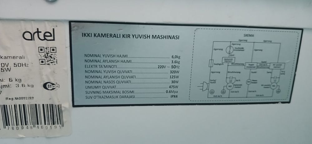 Pol avtomat kir moshina