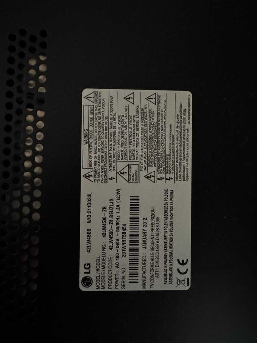 Спукан дисплей при падане lg lw4500zb, 3d