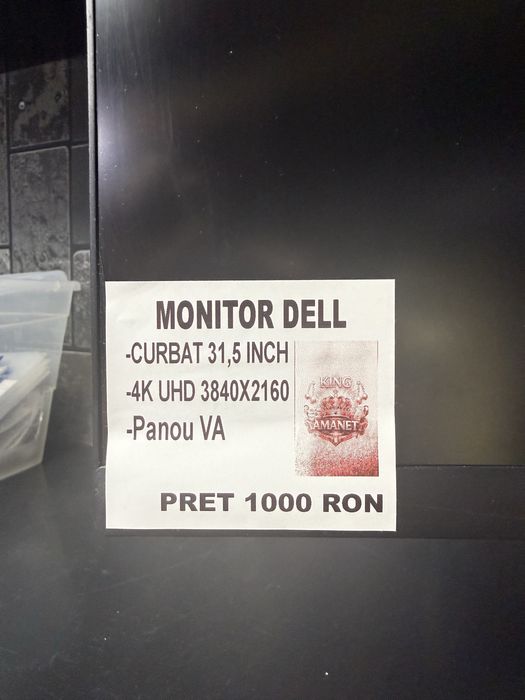 Monitor Dell curbat 4K kingamanet