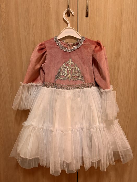 Детские Национальные платья, 2 шт розовое/фиолетовое