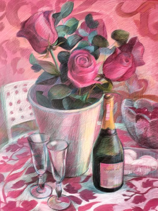 Натюрморт с розами
