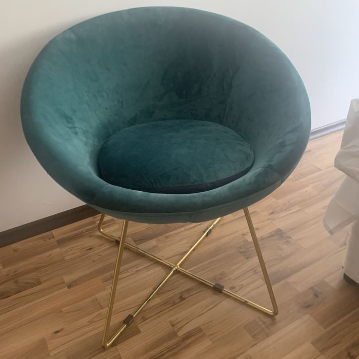 Фотьоил плюш цвят петрол