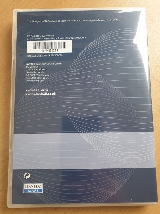 SD карта с навигация за Navi600 Opel Vauxhall