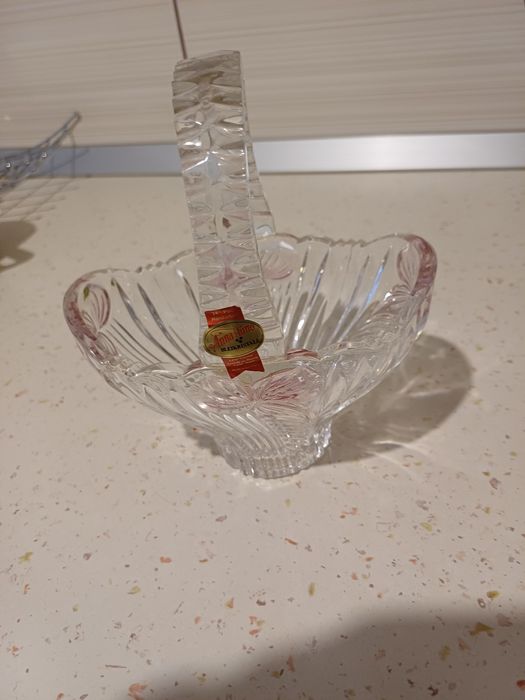 Coșuleț bomboniera de cristal