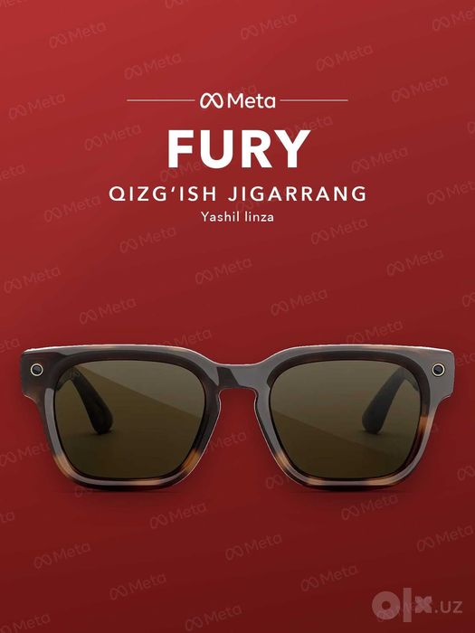 Meta Glasses Fury Mahogany, yashil linza — original