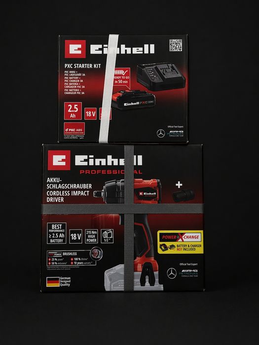 Cheie de impact cu acumulator  EINHELL
Set cu baterie (18 V, 2.5Ah)