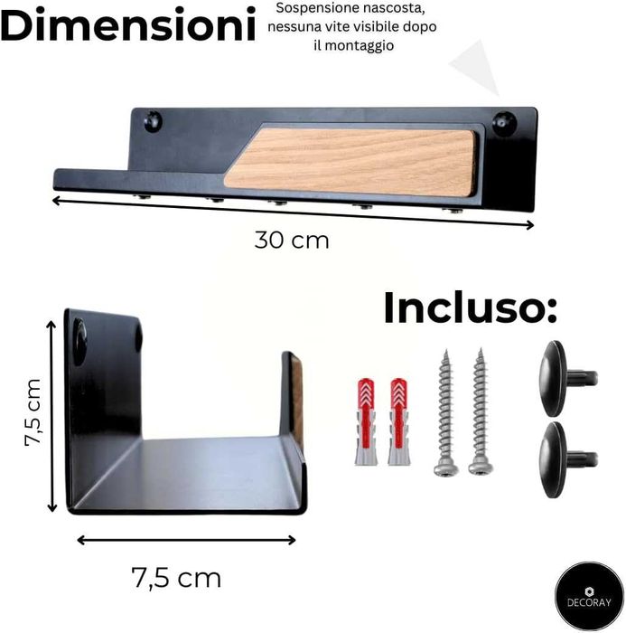 Метална етажерка с куки за ключове – Модерен индустриален дизайн