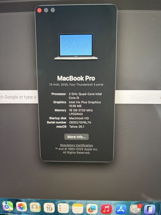 Macbook pro 13-inch,2020