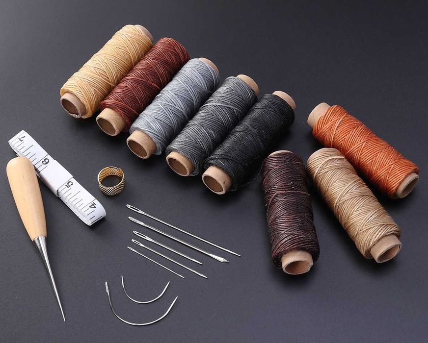 Набор для кожи нитки шило иглы