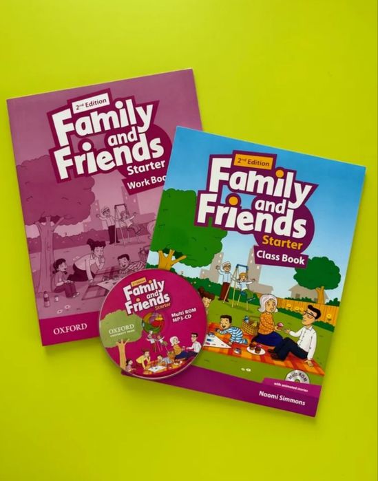 Доставка. Family and Friends 0-6 level class book + workbook + диск