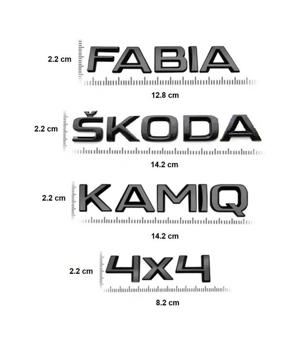 Embleme Skoda Octavia Superb Kodiaq Karoq Kamiq Enyaq Fabia Rapid 4x4