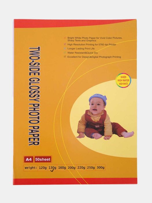 Foto qog‘oz A4, 130-300 g/m² yaltiroq/ Aksiya 23.000