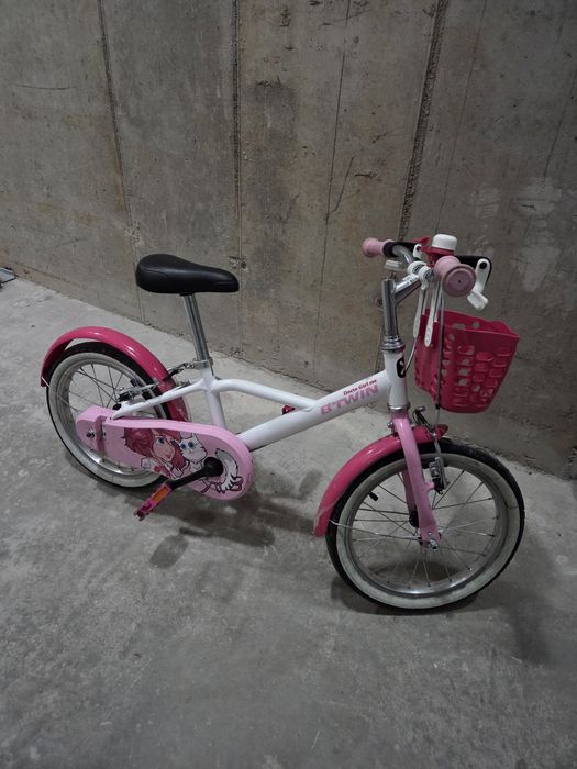 Bicicletă copii B'TWIN Docto Girl 500 - Roți 16 inch (Decathlon)