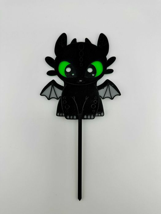 Топер украса за торта Toothless / Lightfury