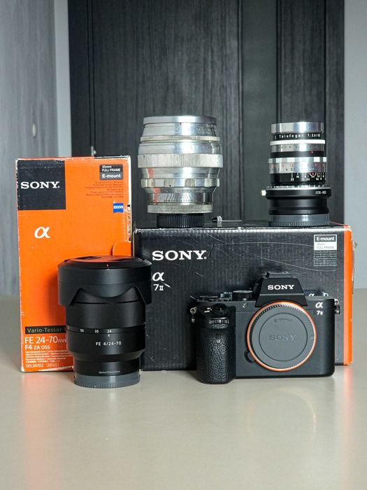 Full frame Sony Alpha 7 II + obiective 24-70mm, Helios-40, Meyer-Optik