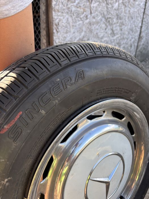 Set 4 roți Mercedes originale cu anvelope Falken 175 R14C – ca noi
