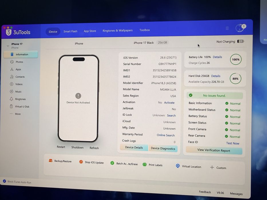 iPhone 17 Black 256 icloud