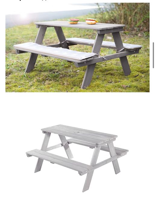 Градинската сива маса за пикник Roba за деца