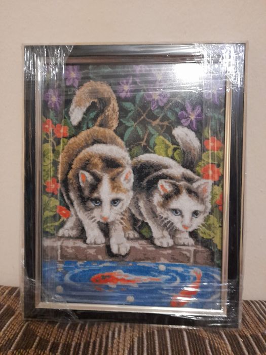 Гоблен с котки рамкиран