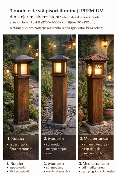 Stâlpișori pentru curte/alei/ grădină