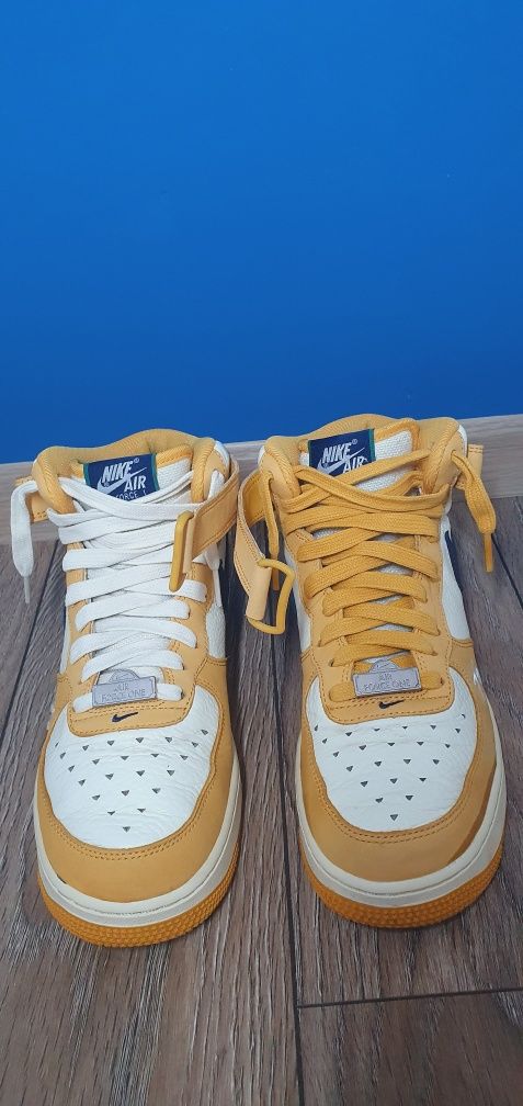 NIKE Air Force 1 mid, Paris Pollen + set șireturi bleu-marin