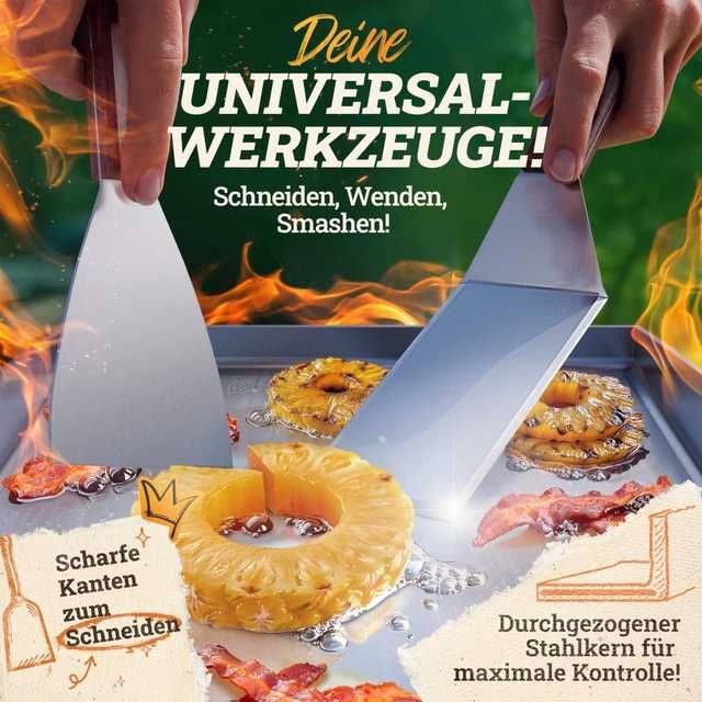 Plita de grătar din inox solid 4 mm ,40x 30 x 2,5 cm universala