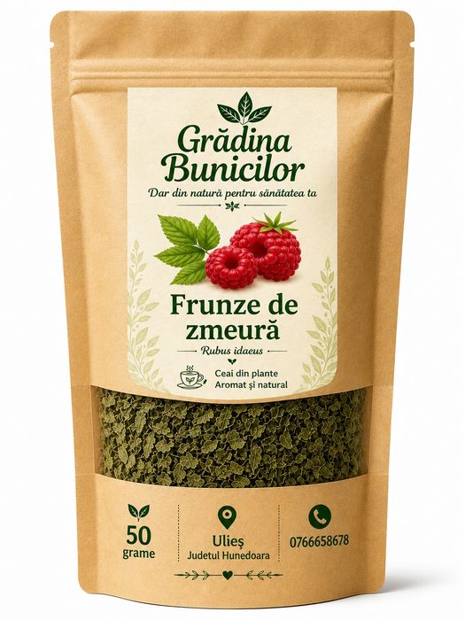 Ceai din frunze de zmeur uscate