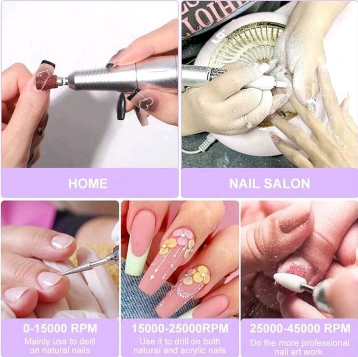 Freza electrica portabila 45000RPM /10h autonomie+ baterie externă