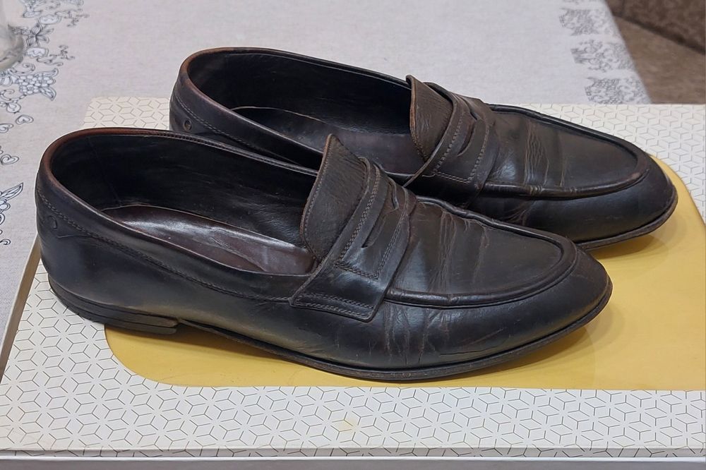 Коженная обувь, тёмно-коричновое раз:40,41..