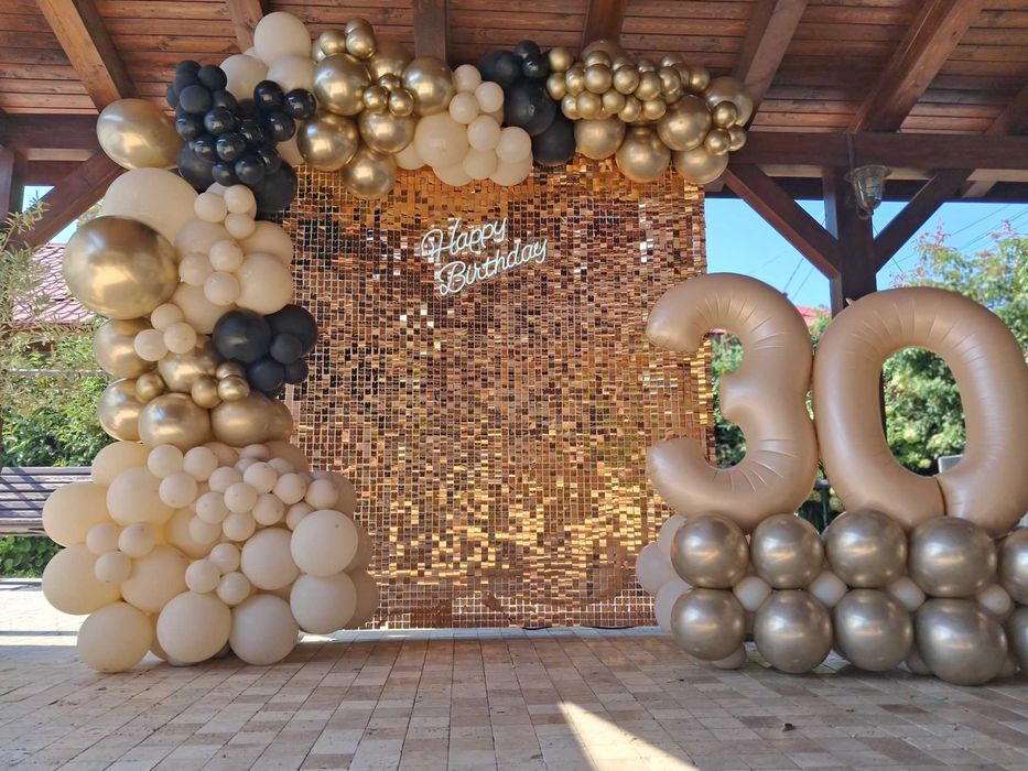 Arcada baloane majorat Aranjamente baloane aniversare / zi nastere Decor foto baloane Panou gender reveal Photo corner petrecere 18 ani Decor botez