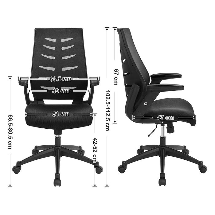 НАРУШЕНА ОПАКОВКА Стол с масивна конструкция R003-SONGMICS OBN54BK