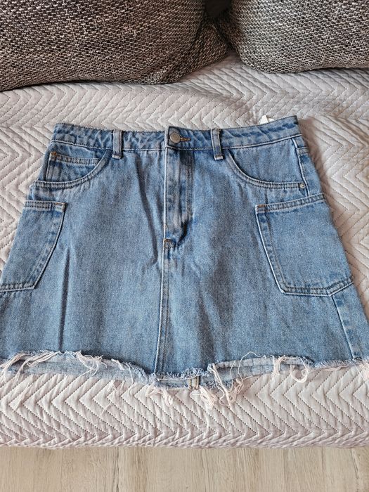 Fusta de blugi scurta!