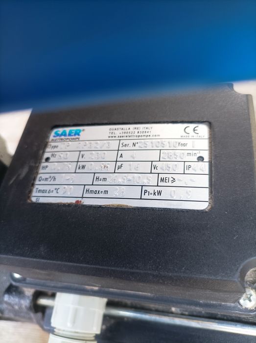 Насос SAER Производство Италия. Оригинал.