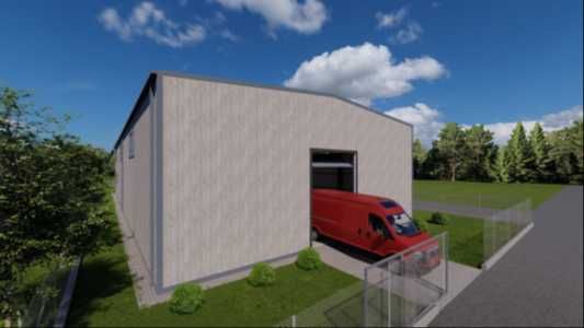 Închiriez sau vând hală metalică 590 mp Moșnița Veche