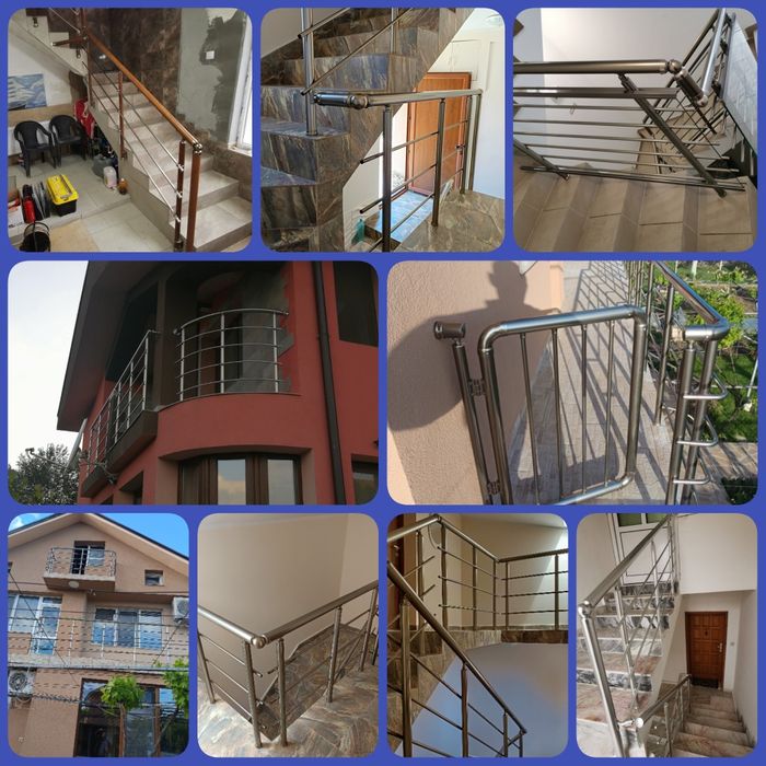 -Изработка и монтаж на алуминиеви и стъклени парапети,тенти и огради