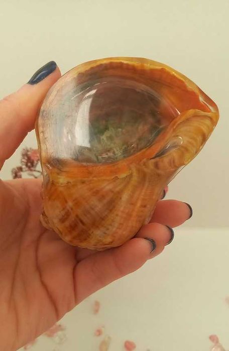 Copacel decoartiv handmade din Cuart roz si Cupru, 16 cm