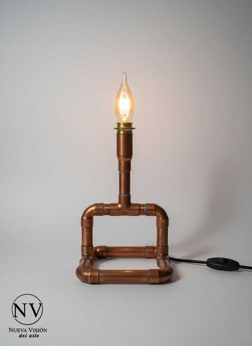 Уникална медна лампа - ръчна изработка