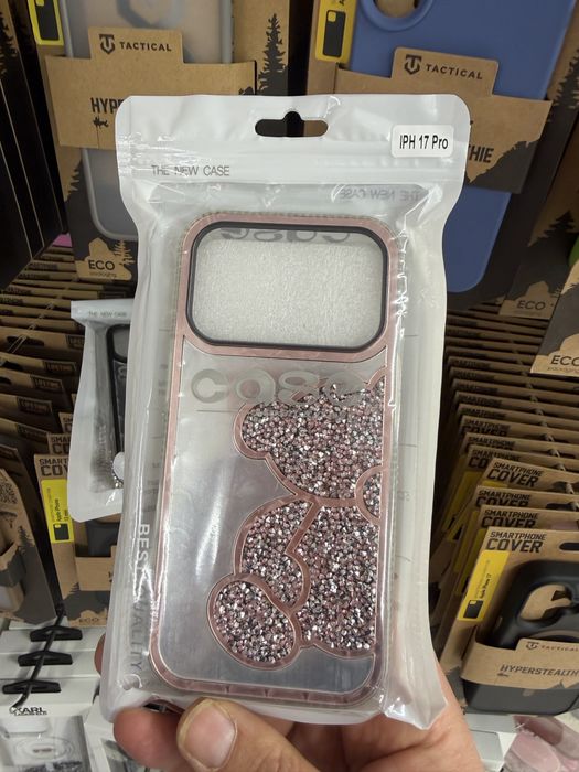 iPhone 17 Pro,iPhone 17 Pro Max Tedy Bear блестящ огледален кейс