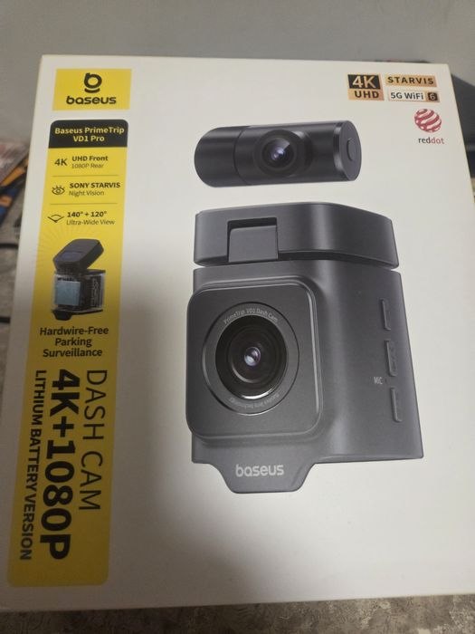 Camera auto Baseus Dash Camera PrimeTrip VD1 Pro, duala, 4K