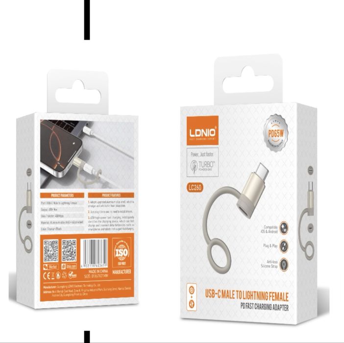 Ldnio LC 260 переходник usb type-c  iphone