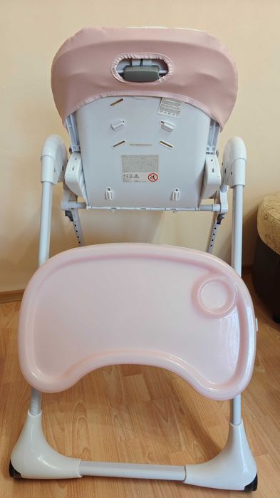 Детско столче за хранене YUMMY розово/бяло - Kinderkraft