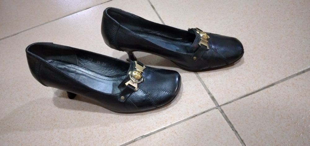 Туфли кожаные чёрные