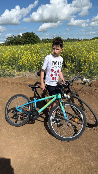 Bicicleta copii Pegas Drumet 24'', turcoaz/bleu