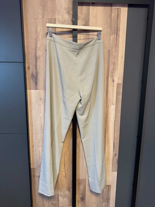 Бежов и черен офис панталони с широк крачол, H&M, 38 номер