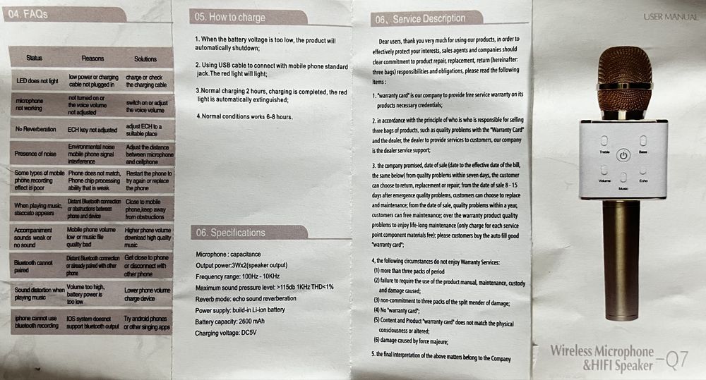 Микрофон HIFI Speaker Q7