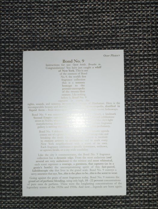 Greenwich Village Bond NO.9